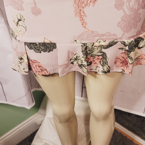 BCBG Surplice Rose Printed Mini Dress - Picture 8 of 12